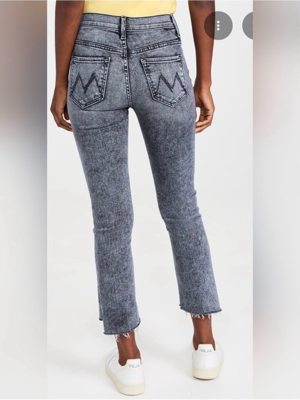 MOTHER The Insider Crop Step Fray High-Rise Jeans Train Stops